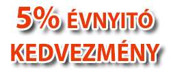 5% évnyitó kedvezmény