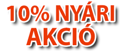10% nyári kedvezmény